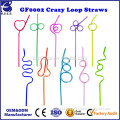Crazy Straws - Party Straws, Flexible Plastic Straws for Kids Birthdays, Parties, Celebrations, Assorted Colors - 9.7 to 10.5 In